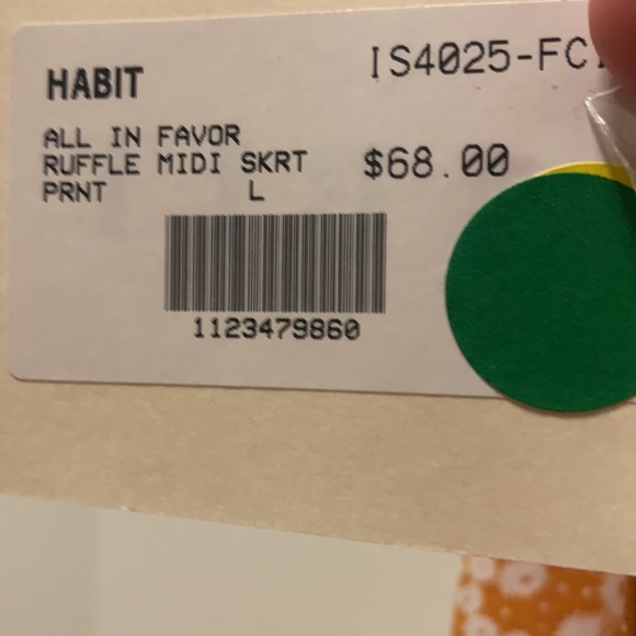 NWT All in Favor Yellow Sun Skirt - Picture 5 of 5